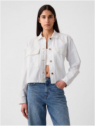 Bílá dámská džínová bunda GAP