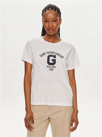 Gant T-Shirt Logo 4200849 Bílá Regular Fit