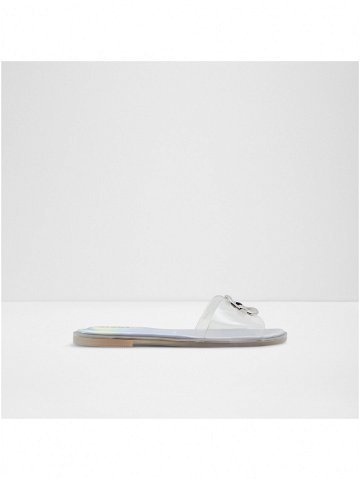 Bílé dámské pantofle s ozdobným detailem ALDO Jellyicious