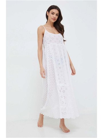 Bavlněné plážové šaty Polo Ralph Lauren bílá barva 21484578