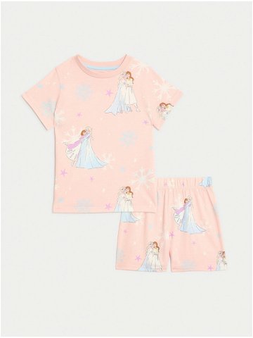Světle růžové holčičí pyžamo s potiskem Marks & Spencer