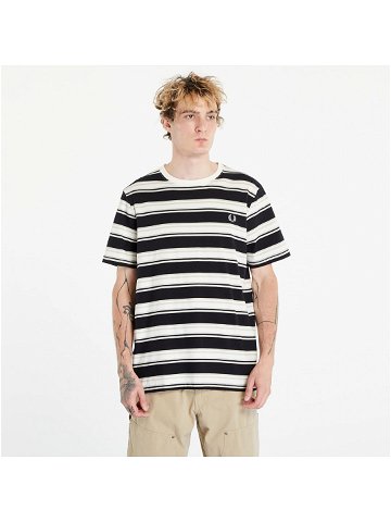 FRED PERRY Stripe T-shirt Black Cream