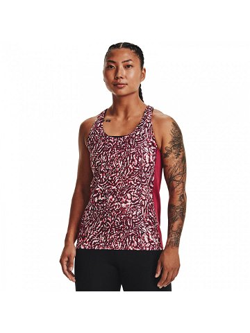 Under Armour Fly By Printed Tank Black Rose