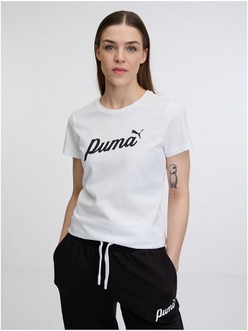Bílé dámské tričko Puma ESS Script Tee