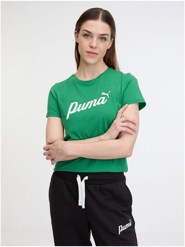 Zelené dámské tričko Puma ESS Script Tee
