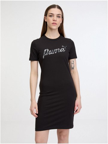 Černé dámské šaty Puma ESS Blossom Graphic Dress