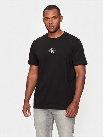Calvin Klein Jeans T-Shirt Monologo J30J325649 Černá Regular Fit