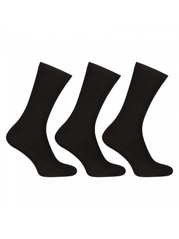 3PACK ponožky Nedeto vysoké bambusové černé 3PBV01 L