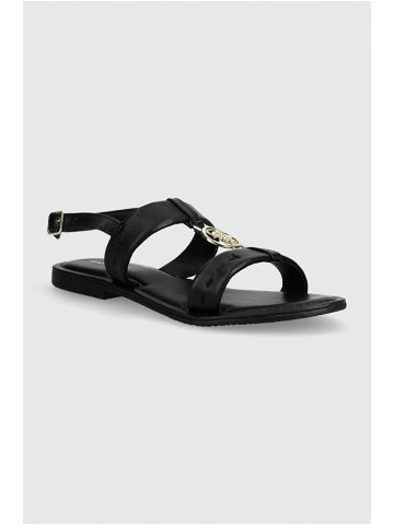 Kožené sandály U S Polo Assn LINDA dámské černá barva LINDA005W 4L1