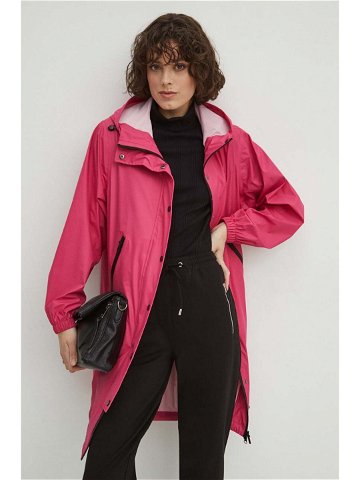 Nepromokavý kabát Medicine dámský růžová barva přechodný oversize