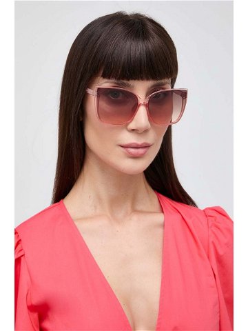 Sluneční brýle Guess dámské růžová barva