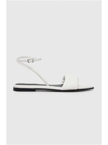 Kožené sandály HUGO Ellye dámské bílá barva 50517494