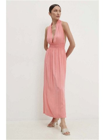 Šaty Answear Lab růžová barva maxi