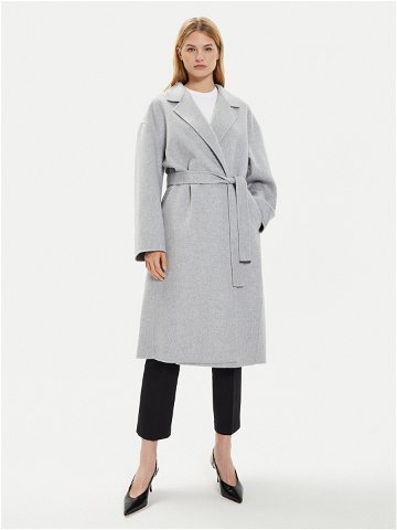 Calvin Klein Vlněný kabát K20K207089 Šedá Oversize