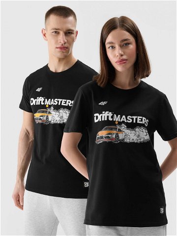 Tričko regular s potiskem unisex 4F x Drift Masters – černý