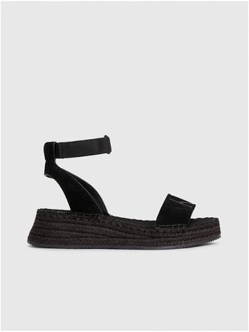 Černé dámské semišové sandálky Calvin Klein Jeans