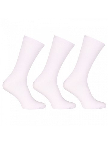 3PACK ponožky Nedeto vysoké bambusové bílé 3PBV02 L