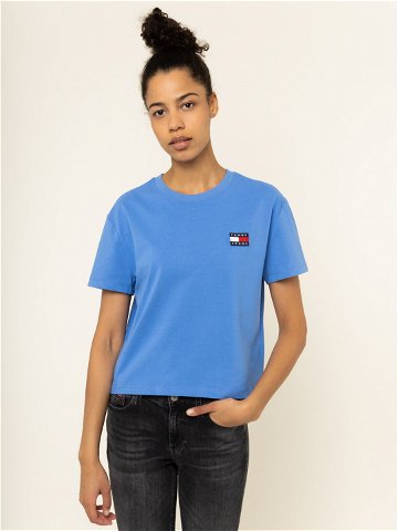 Tommy Jeans T-Shirt Badge DW0DW06813 Modrá Regular Fit