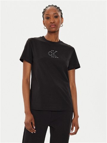 Calvin Klein Jeans T-Shirt Outlined J20J224791 Černá Regular Fit