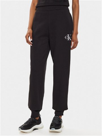 Calvin Klein Jeans Teplákové kalhoty Monologo J20J223590 Černá Relaxed Fit