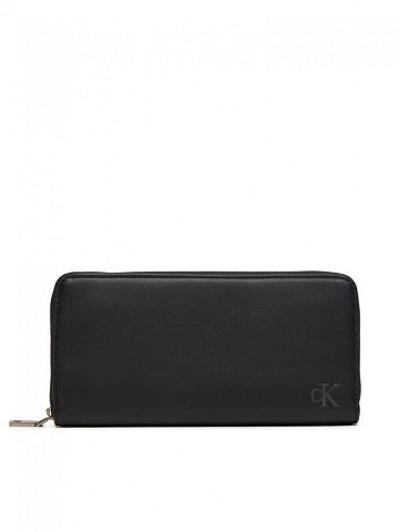 Calvin Klein Jeans Velká dámská peněženka Block Zip Around Pu K60K612704 Černá