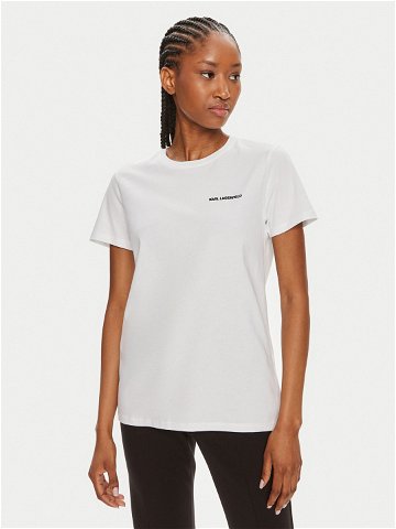 KARL LAGERFELD T-Shirt Essential 245W1714 Bílá Regular Fit