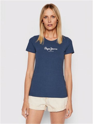 Pepe Jeans T-Shirt New Virgina PL505202 Tmavomodrá Slim Fit