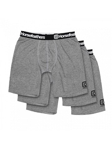 Horsefeathers Dynasty Long 3-Pack Boxer Shorts Heather Gray