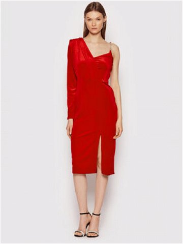 Rinascimento Koktejlové šaty CFC0106681003 Červená Slim Fit