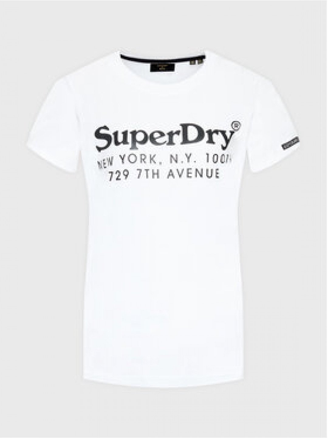 Superdry T-Shirt Vintage Venue Interest W1010844A Bílá Regular Fit