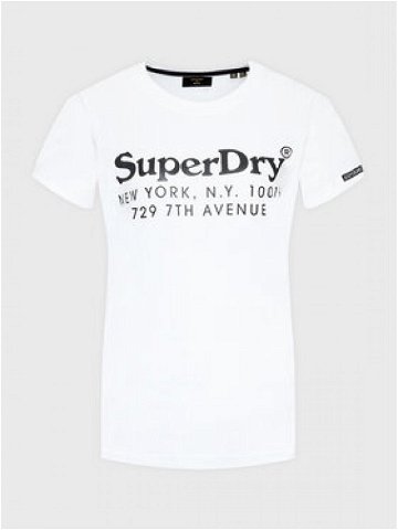 Superdry T-Shirt Vintage Venue Interest W1010844A Bílá Regular Fit