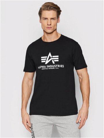 Alpha Industries T-Shirt Basic Reflective Print 100501RP Černá Regular Fit