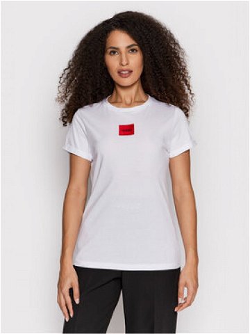 Hugo T-Shirt Logo Label 50456008 Bílá Regular Fit