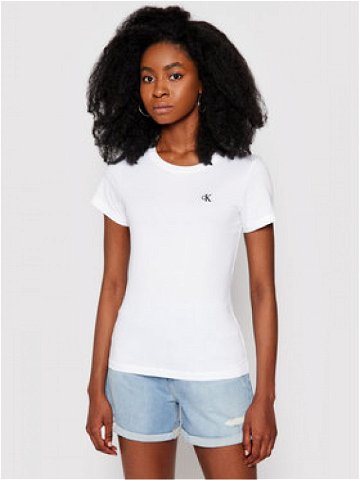 Calvin Klein Jeans T-Shirt J20J212883 Bílá Slim Fit