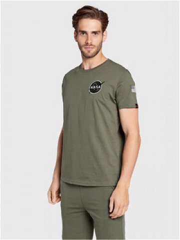 Alpha Industries T-Shirt Space Shuttle 176507 Zelená Regular Fit