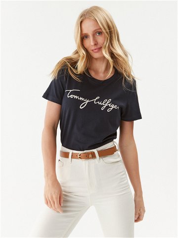 Tommy Hilfiger T-Shirt Heritage Graphic Tee WW0WW24967 Tmavomodrá Regular Fit