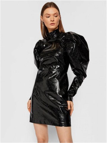 ROTATE Šaty z imitace kůže Kim RT452 Černá Regular Fit