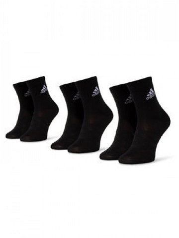 Adidas Sada 3 párů vysokých ponožek unisex Light Crew 3pp DZ9394 Černá