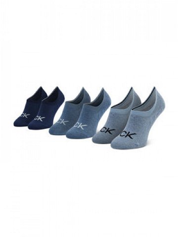 Calvin Klein Sada 3 párů dámských nízkých ponožek 701218723 Modrá