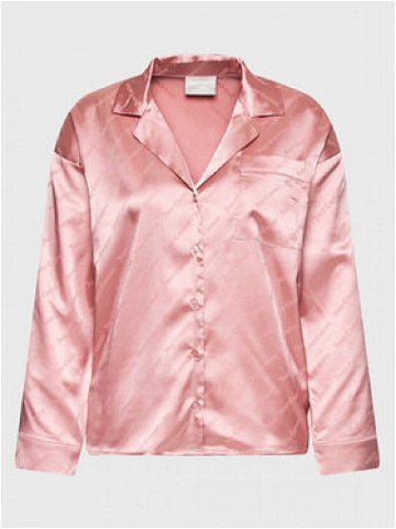 Juicy Couture Pyžamový top Paquita Monogram JCLK222018 Růžová Regular Fit