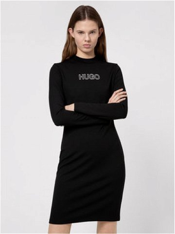 Hugo Úpletové šaty Dassy 50449838 Černá Slim Fit