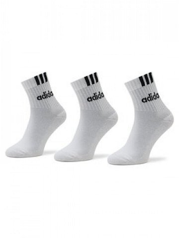 Adidas Sada 3 párů vysokých ponožek unisex HT3437 Bílá