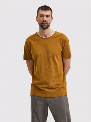 Selected Homme T-Shirt Morgan 16071775 Hnědá Regular Fit