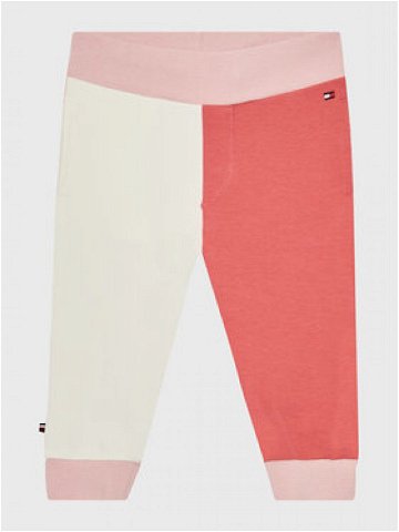 Tommy Hilfiger Teplákové kalhoty Logo Colorblock KN0KN01516 Růžová Regular Fit