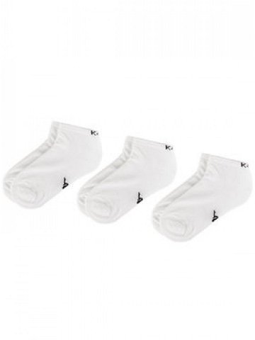 Kappa Sada 3 párů nízkých ponožek unisex 704275 Bílá