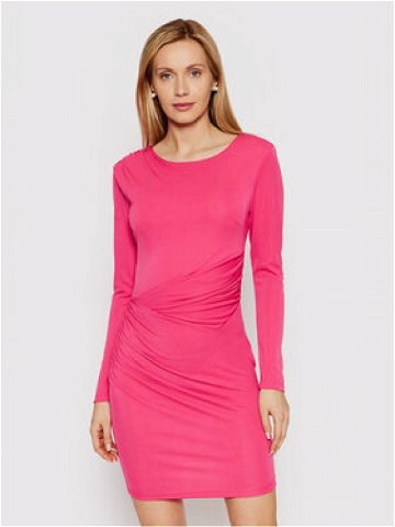 Rinascimento Koktejlové šaty CFC0018416002 Růžová Slim Fit