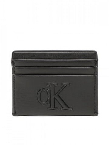 Calvin Klein Jeans Pouzdro na kreditní karty Sculpted Cardholder 6Cc Pipping K60K610349 Černá