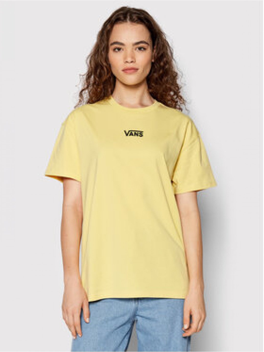 Vans T-Shirt Flying V VN0A7YUT Žlutá Oversize