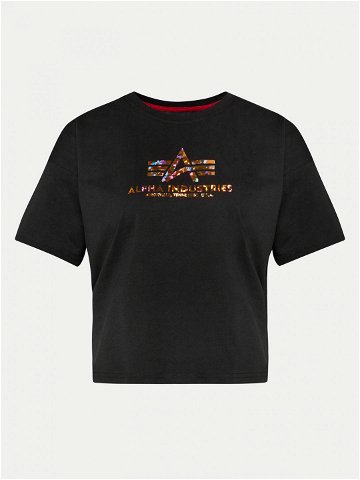 Alpha Industries T-Shirt Basic Print 116050HP Černá Relaxed Fit