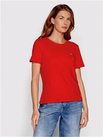 Tommy Jeans T-Shirt DW0DW14616 Červená Regular Fit
